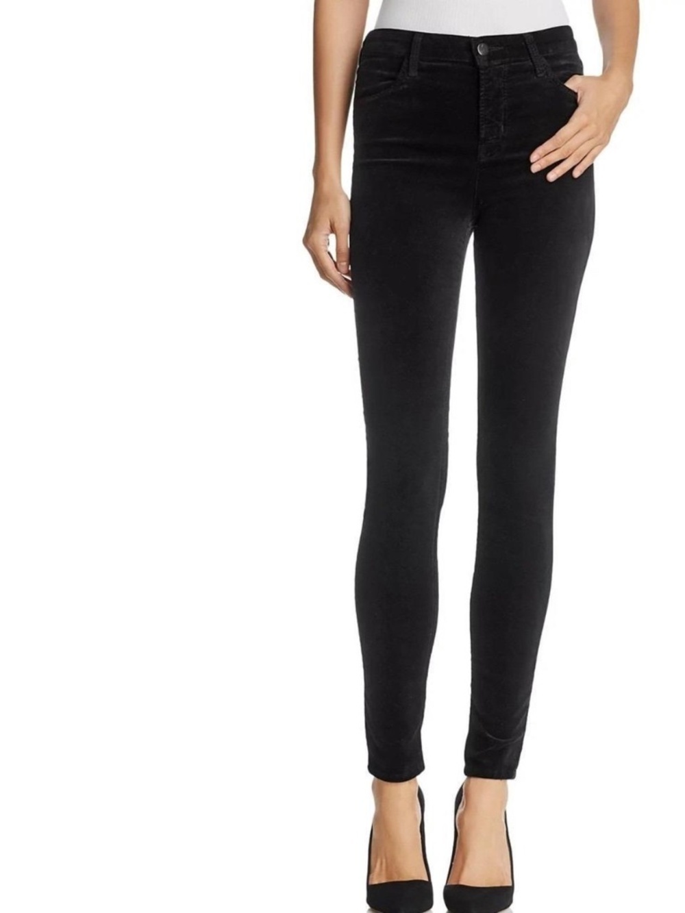 J Brand Velvet Skinny Legging Jeans in Black Size 27